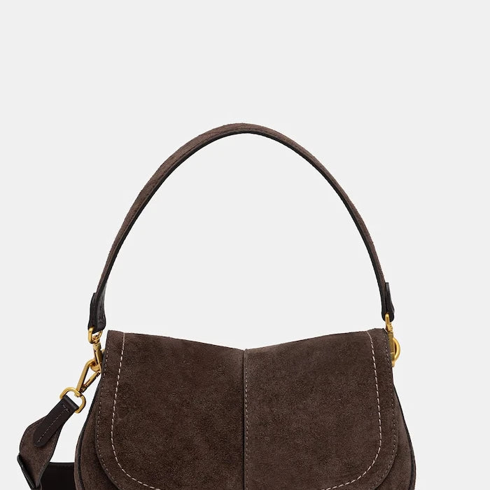 Gianni Chiarini kadın süet crossbody çanta HELENA ROUND
