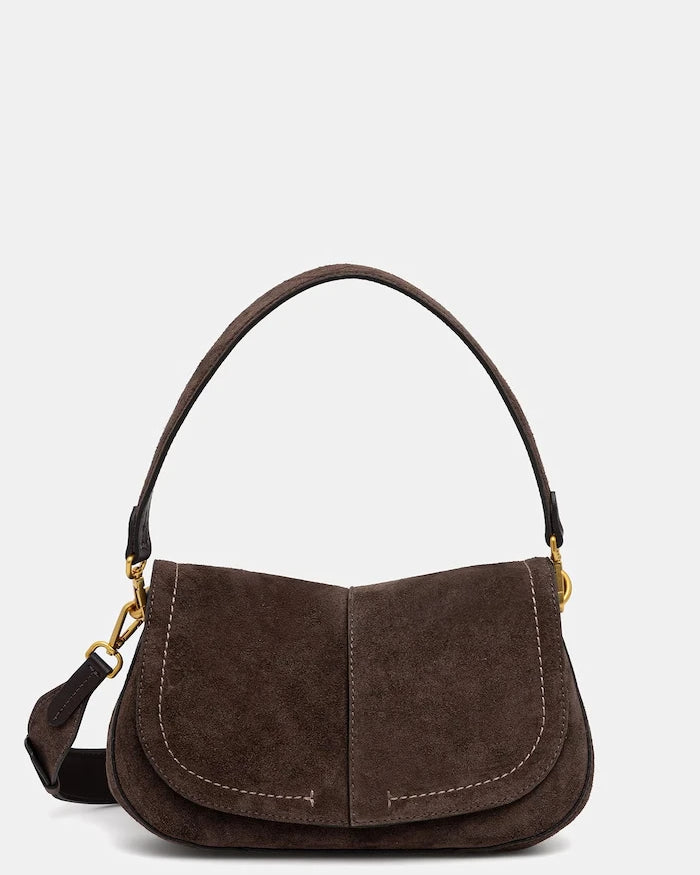 Gianni Chiarini kadın süet crossbody çanta HELENA ROUND
