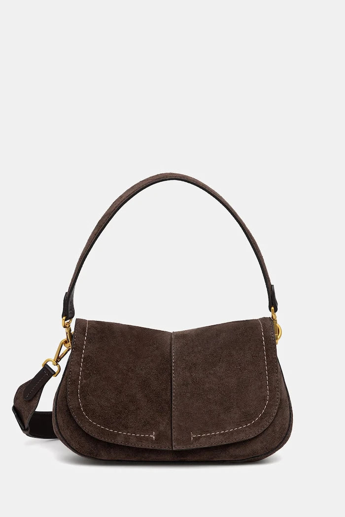 Gianni Chiarini kadın süet crossbody çanta HELENA ROUND