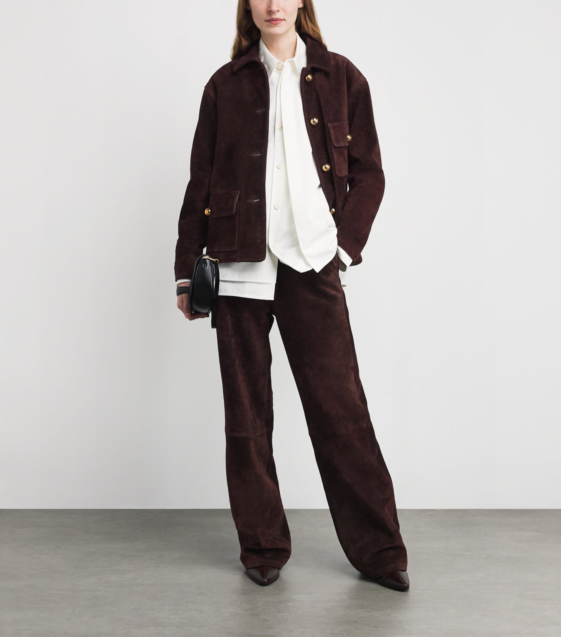 Arma Burgundy Suede Rosia Jacket