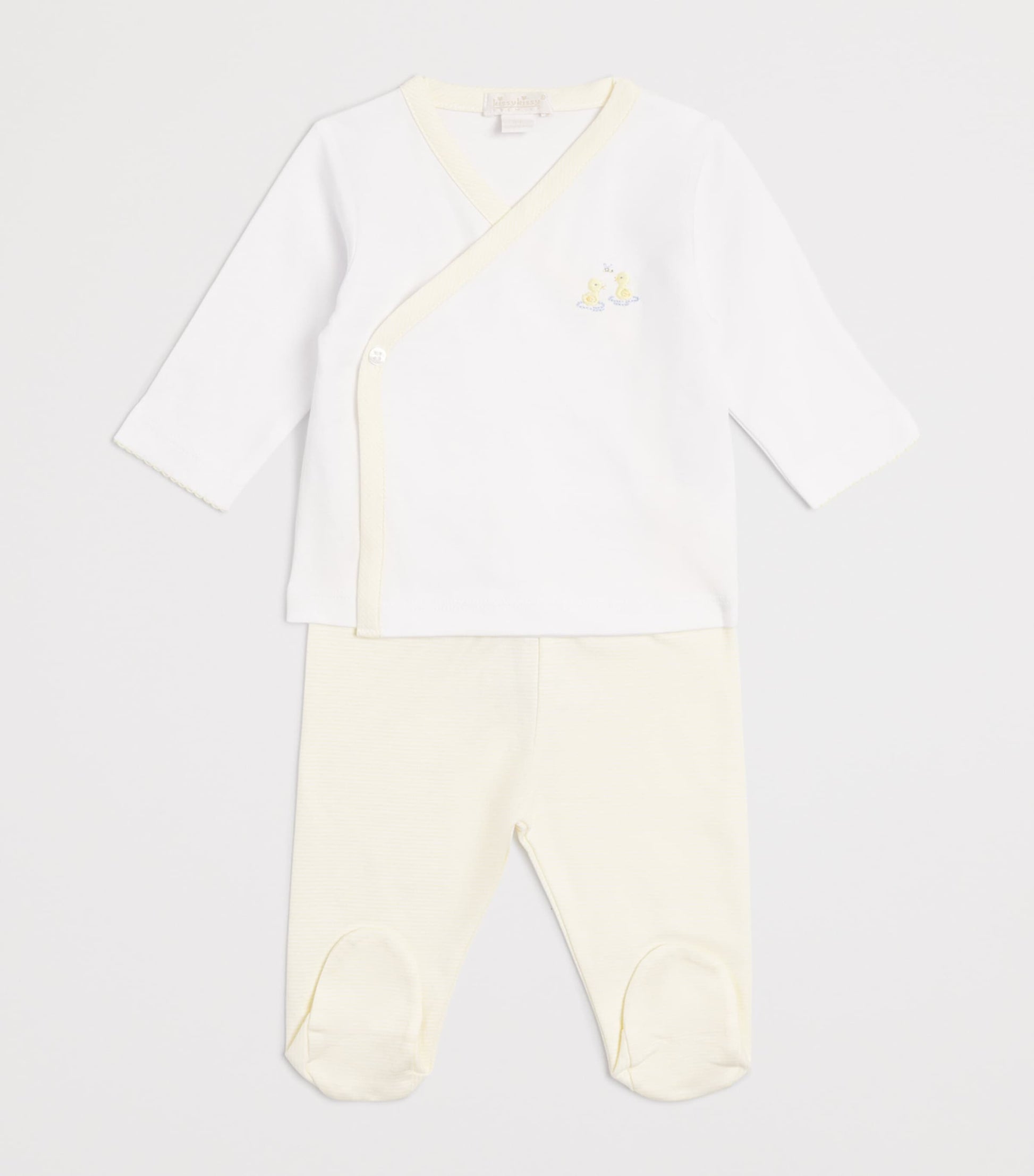 Pima Cotton Duck Pond Top and Footed Trousers Set (Newborn-6 Months)