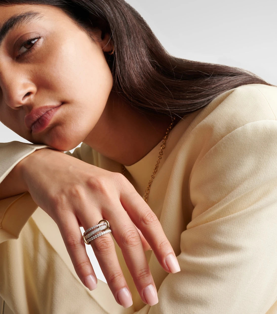 Spinelli Kilcollin - Nova sterling silver and 18kt gold ring with diamonds