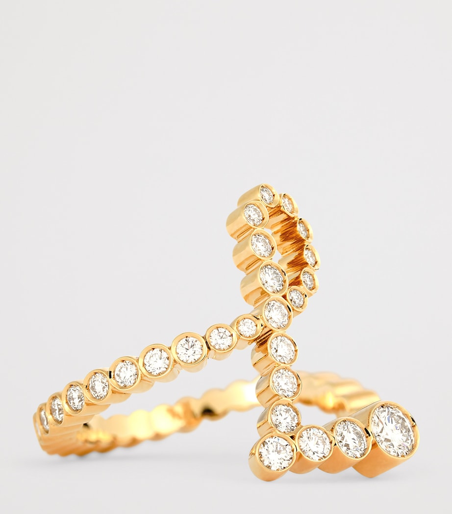 Yellow Gold and Diamond Ensemble ‘L’ Ring