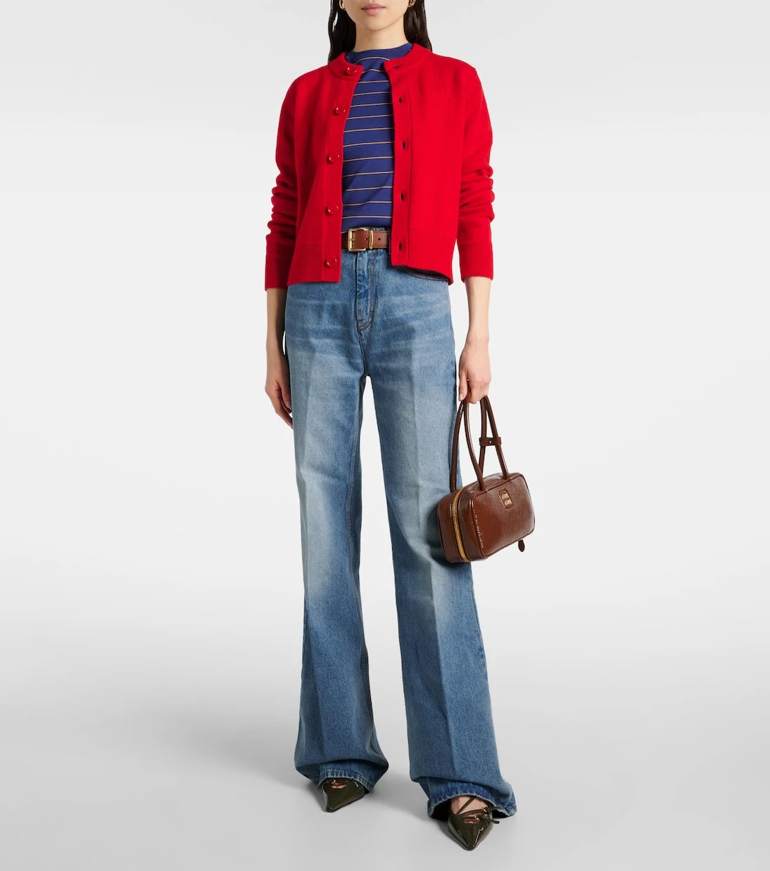 Ami Paris - High-rise flared jeans