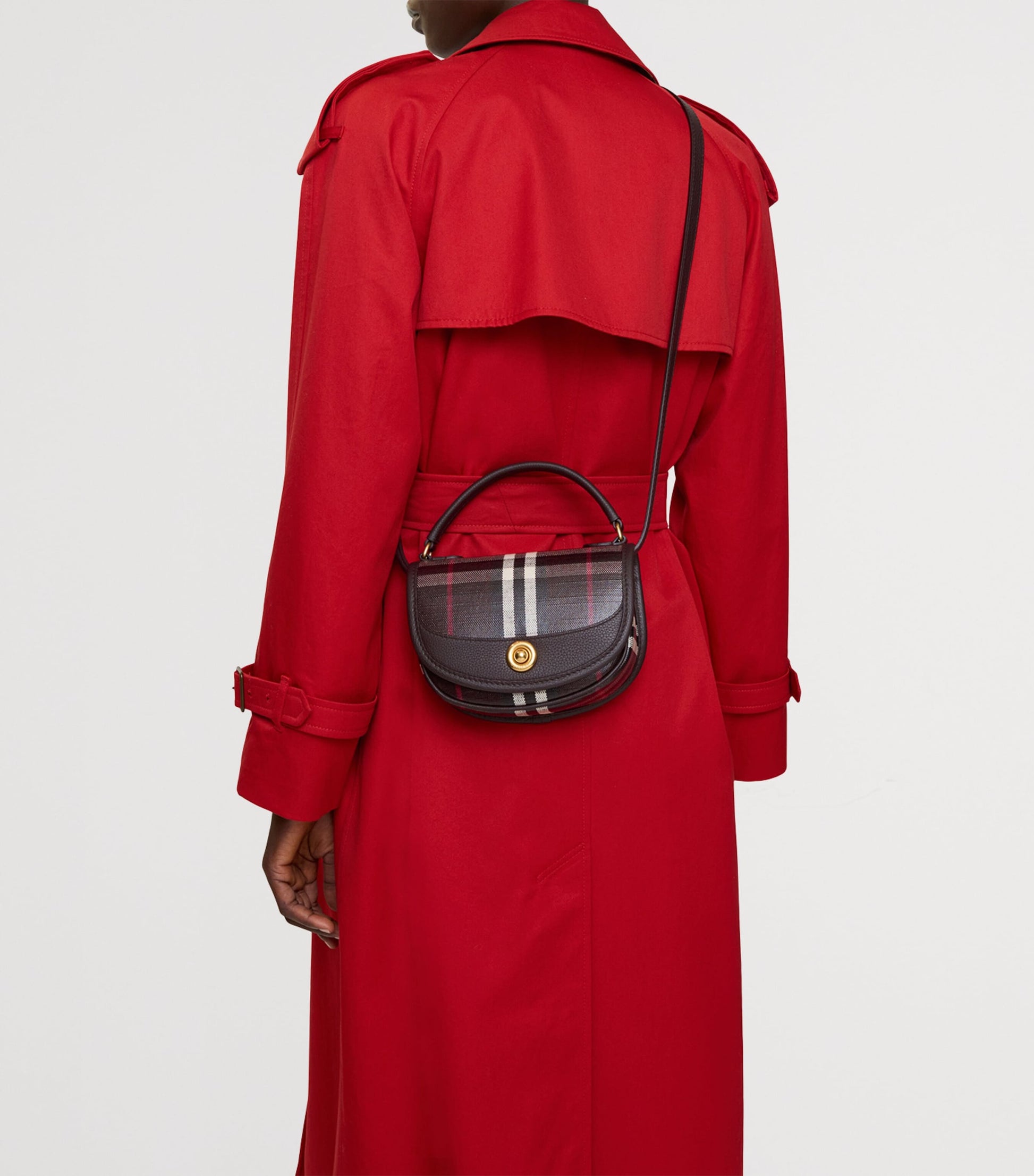 Burberry Mini Canvas Highlands Cross-Body Bag