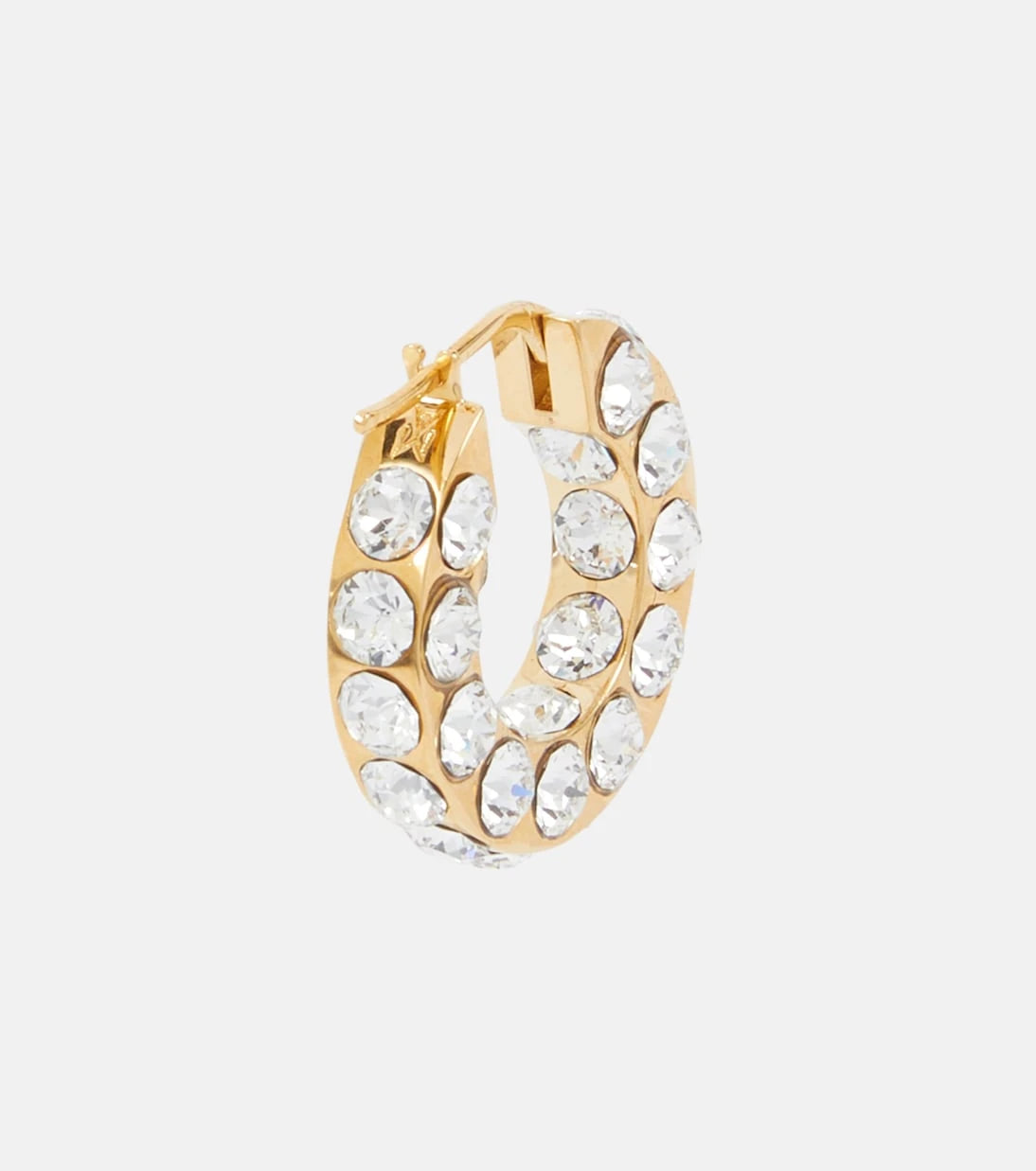 Amina Muaddi - Jah crystal-embellished hoop earrings