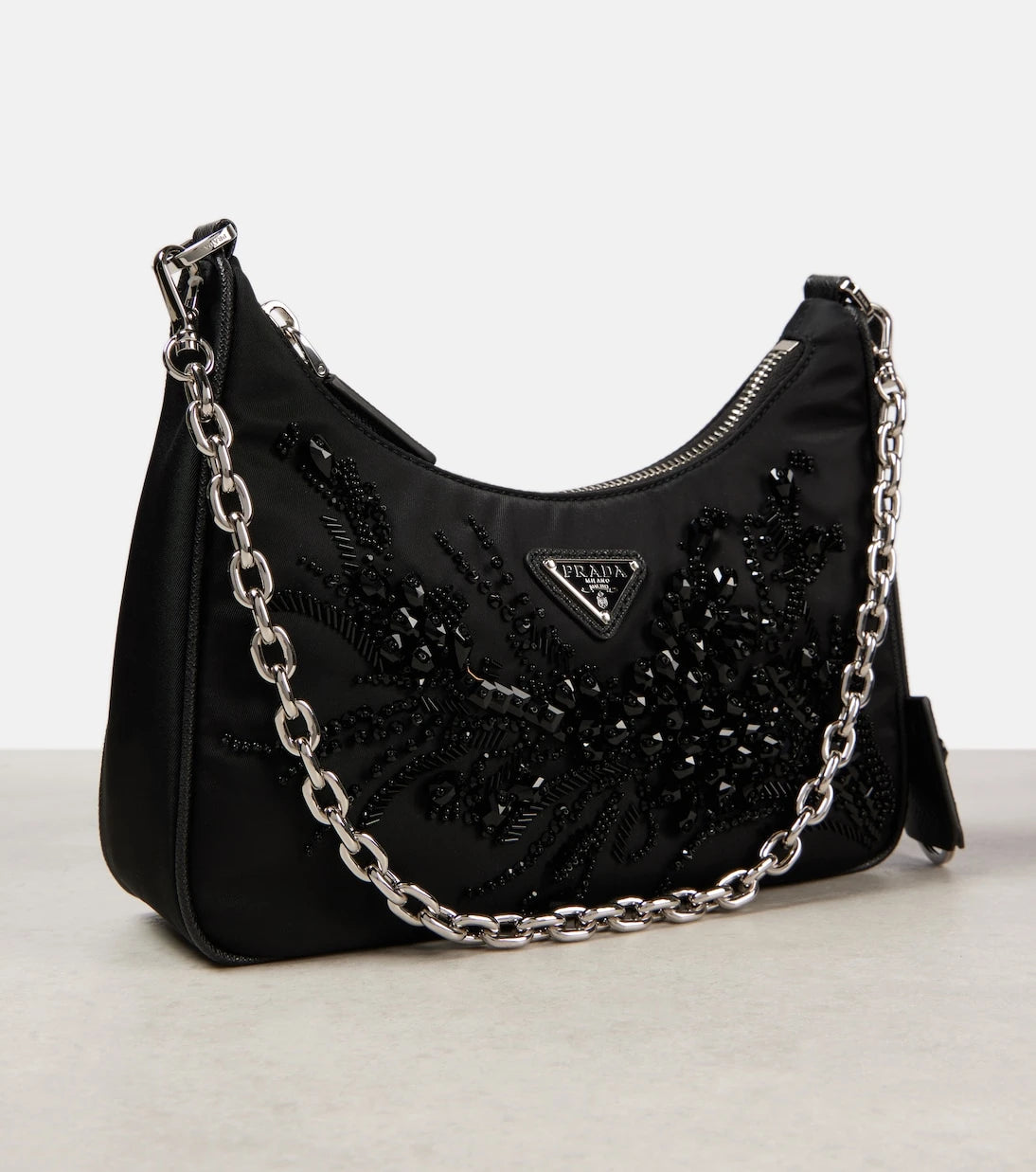 Prada - Re-Edition embellished shoulder bag