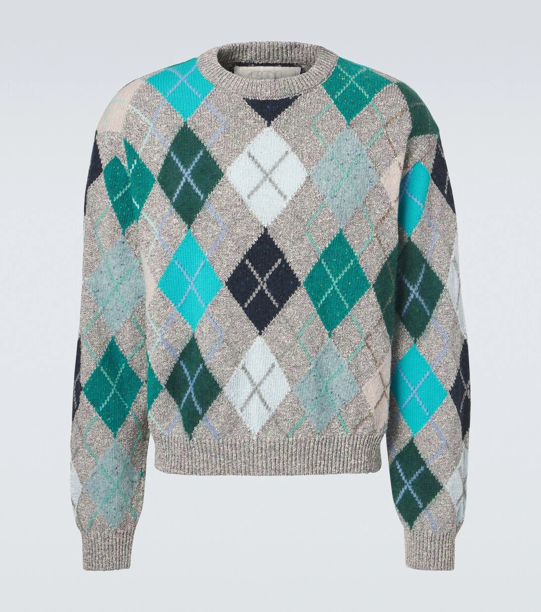 ERL - Argyle wool and cotton-blend sweater