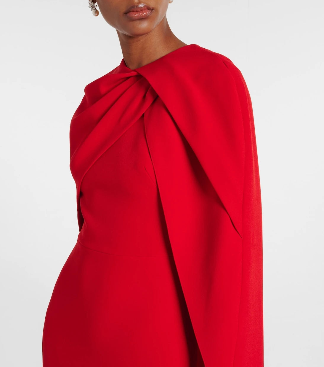Safiyaa - Cape-detail midi dress