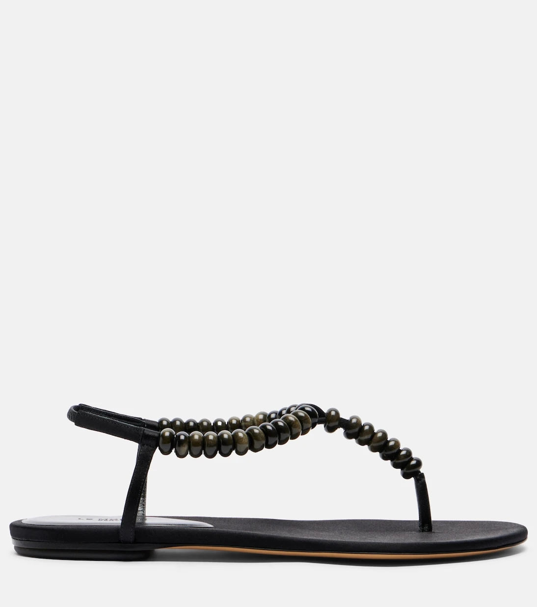 Le Monde Béryl - Beaded satin thong sandals