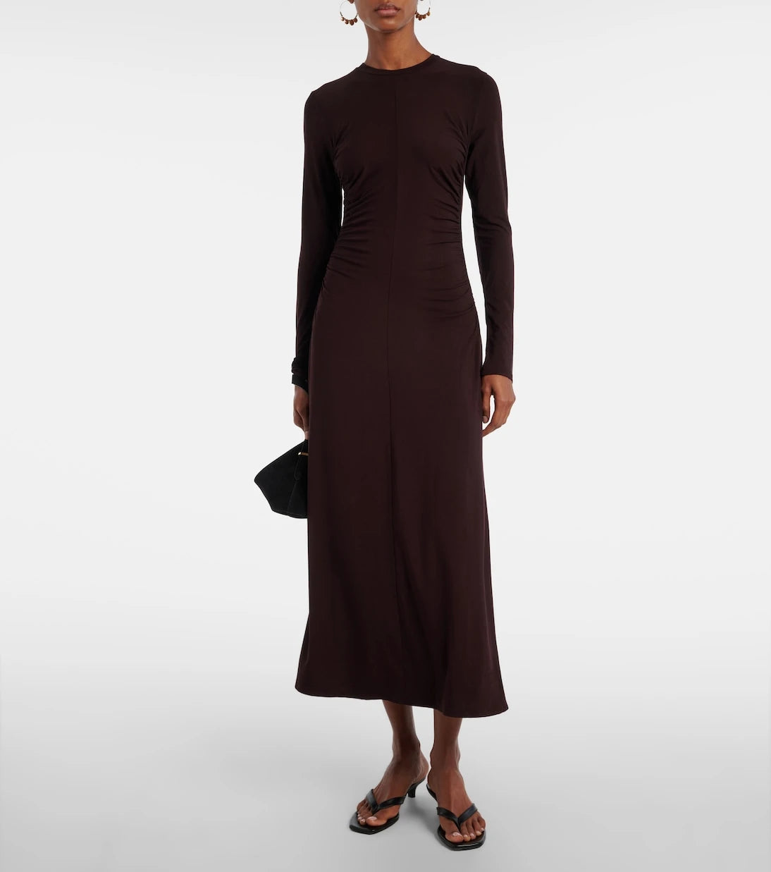 Vince - Ruched jersey maxi dress