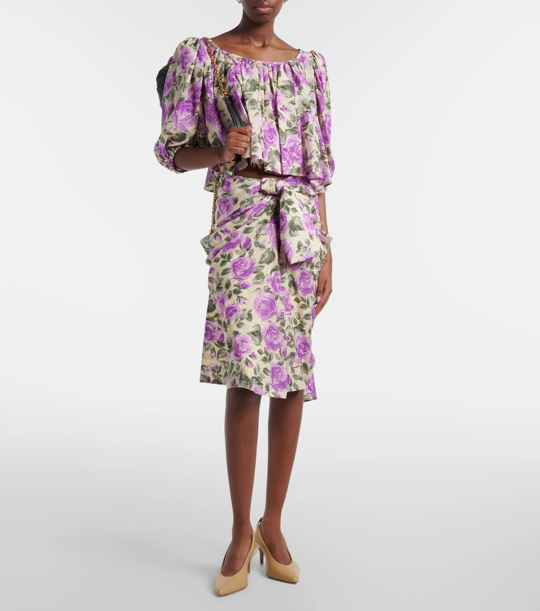 Chloé - Printed silk top