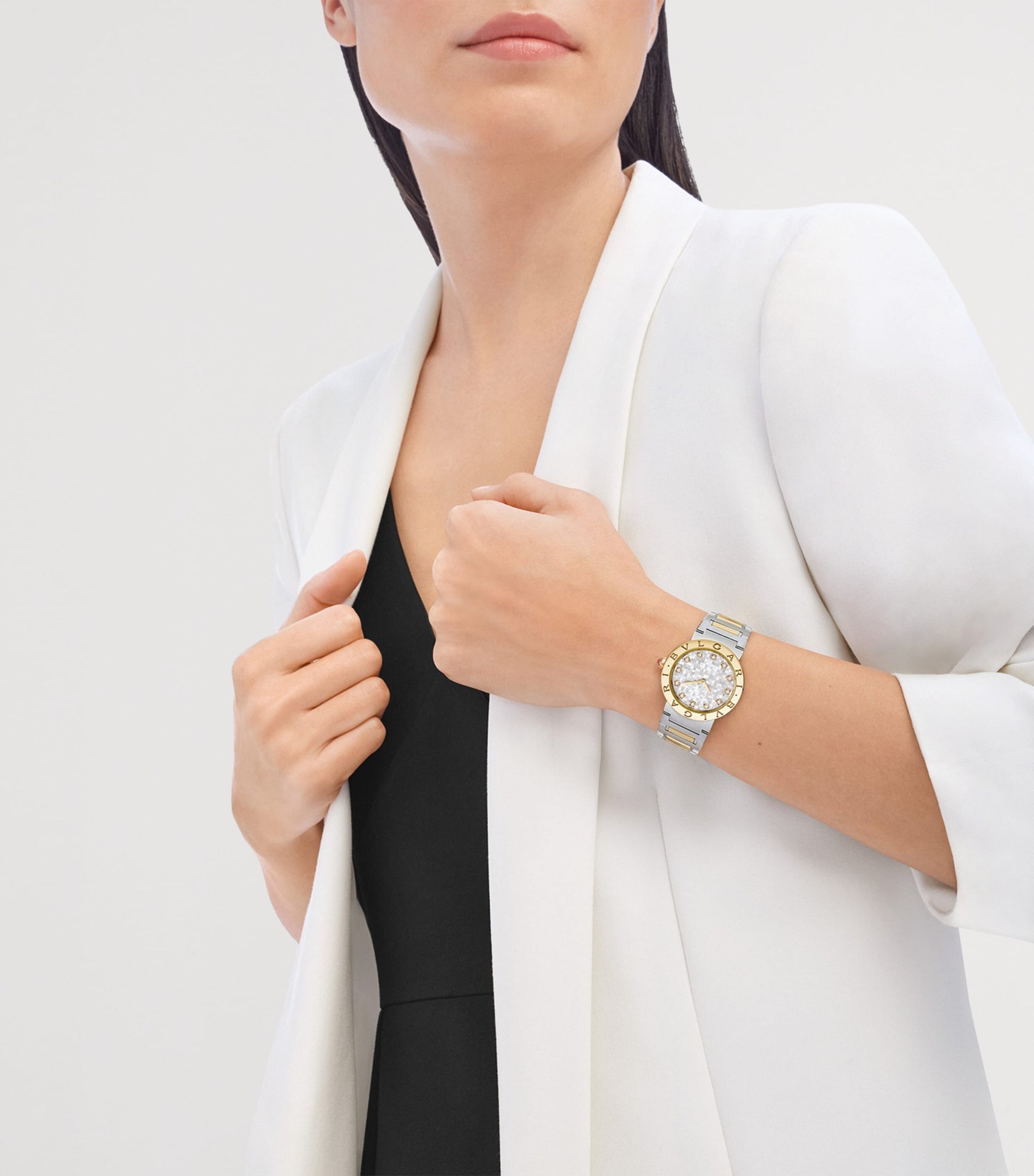 Stainless Steel and Yellow Gold Bvlgari Bvlgari Watch 33mm