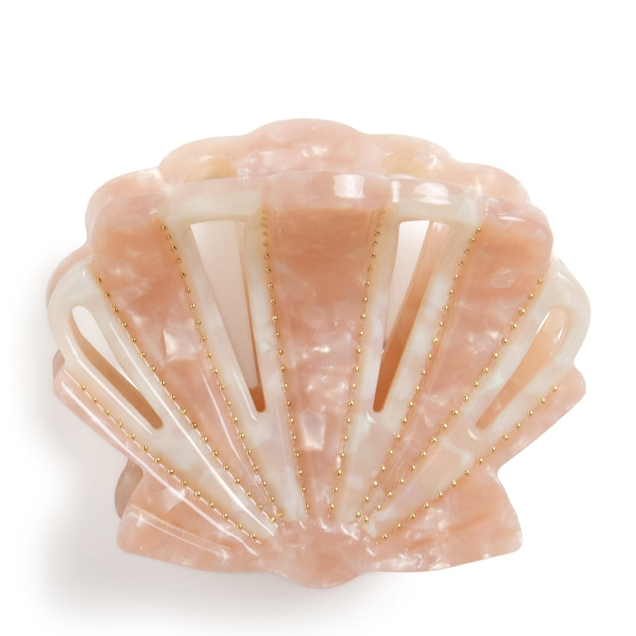 Pink Acetate Shell Clasp Hair Clip