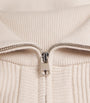 Varley Ivory Enrico Zip-Up Sweater