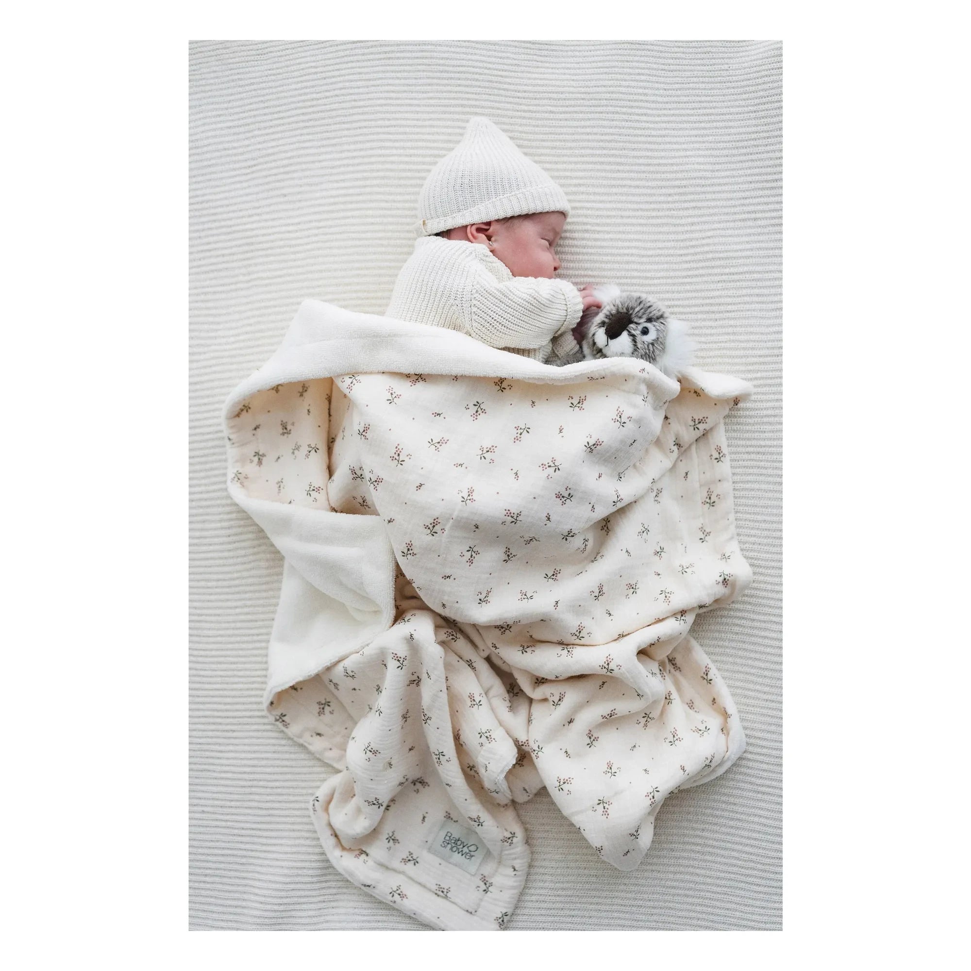 Babyshower - Roseberry mid-season blanket | Ecru