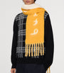 Burberry Yellow Alpaca-Blend Reversible Logo Scarf