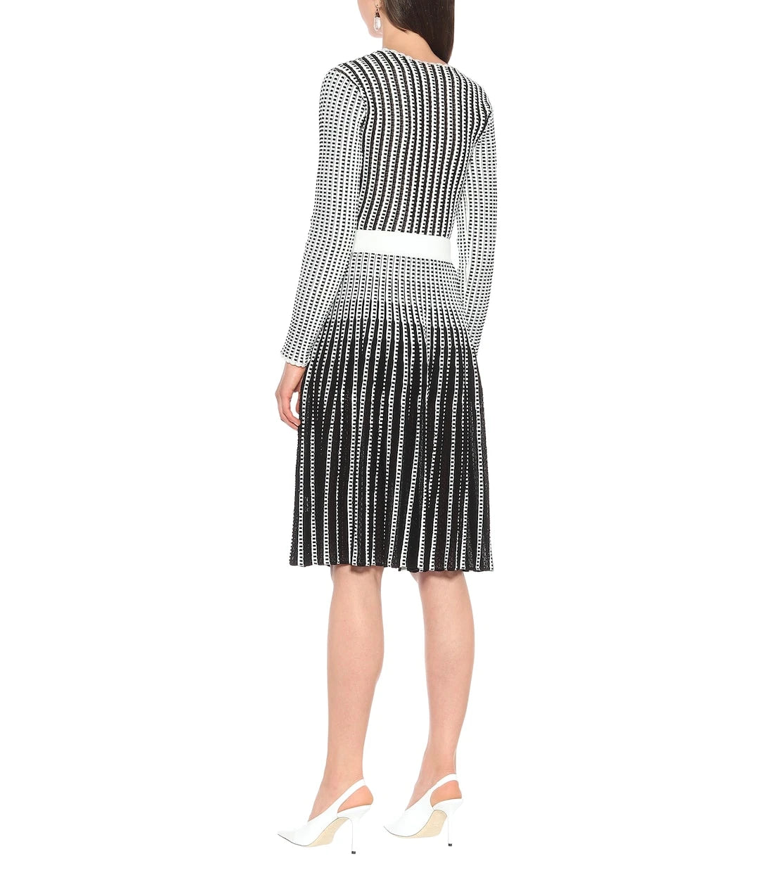 Simkhai - Striped stretch-knit midi skirt
