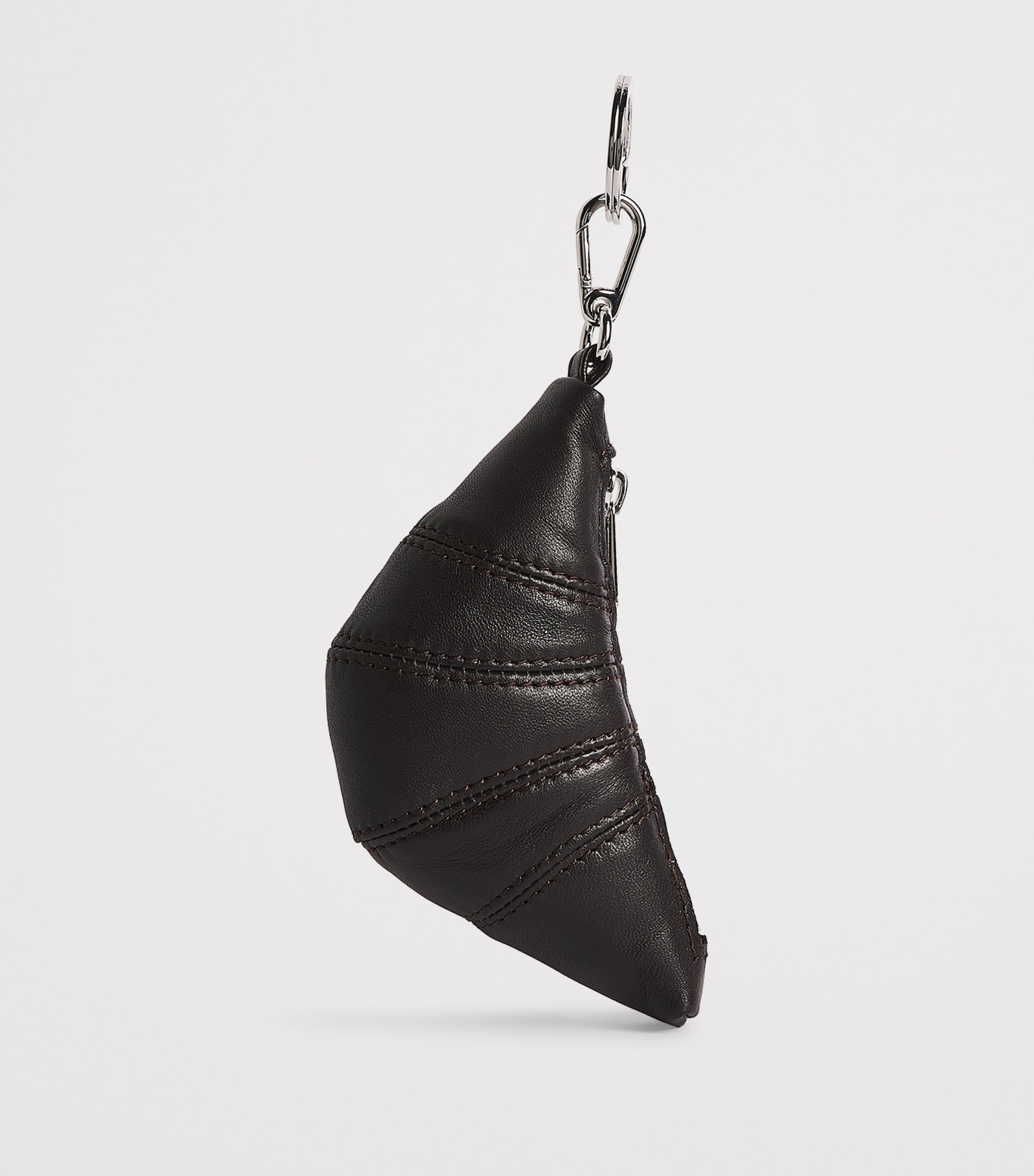 Lemaire Brown Nappa Leather Croissant Keyring