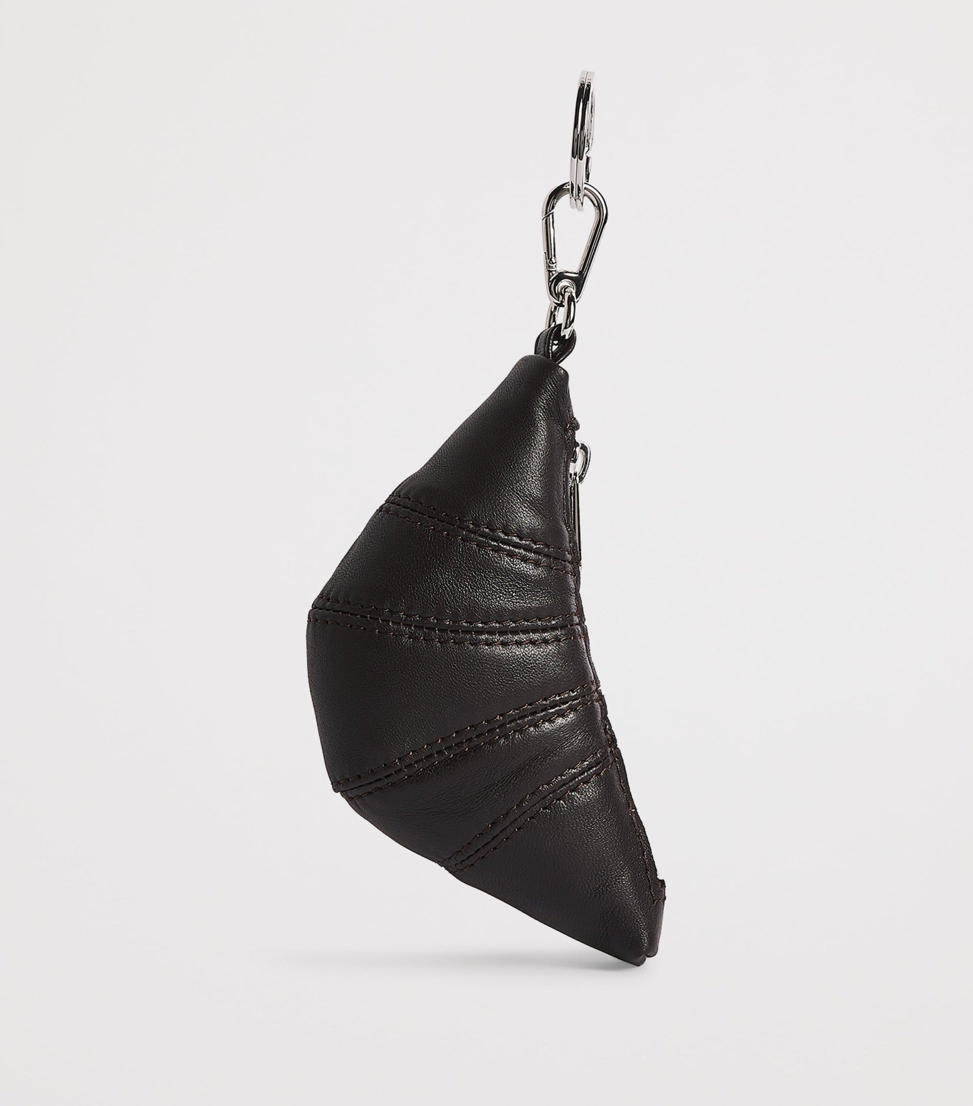 Lemaire Brown Nappa Leather Croissant Keyring