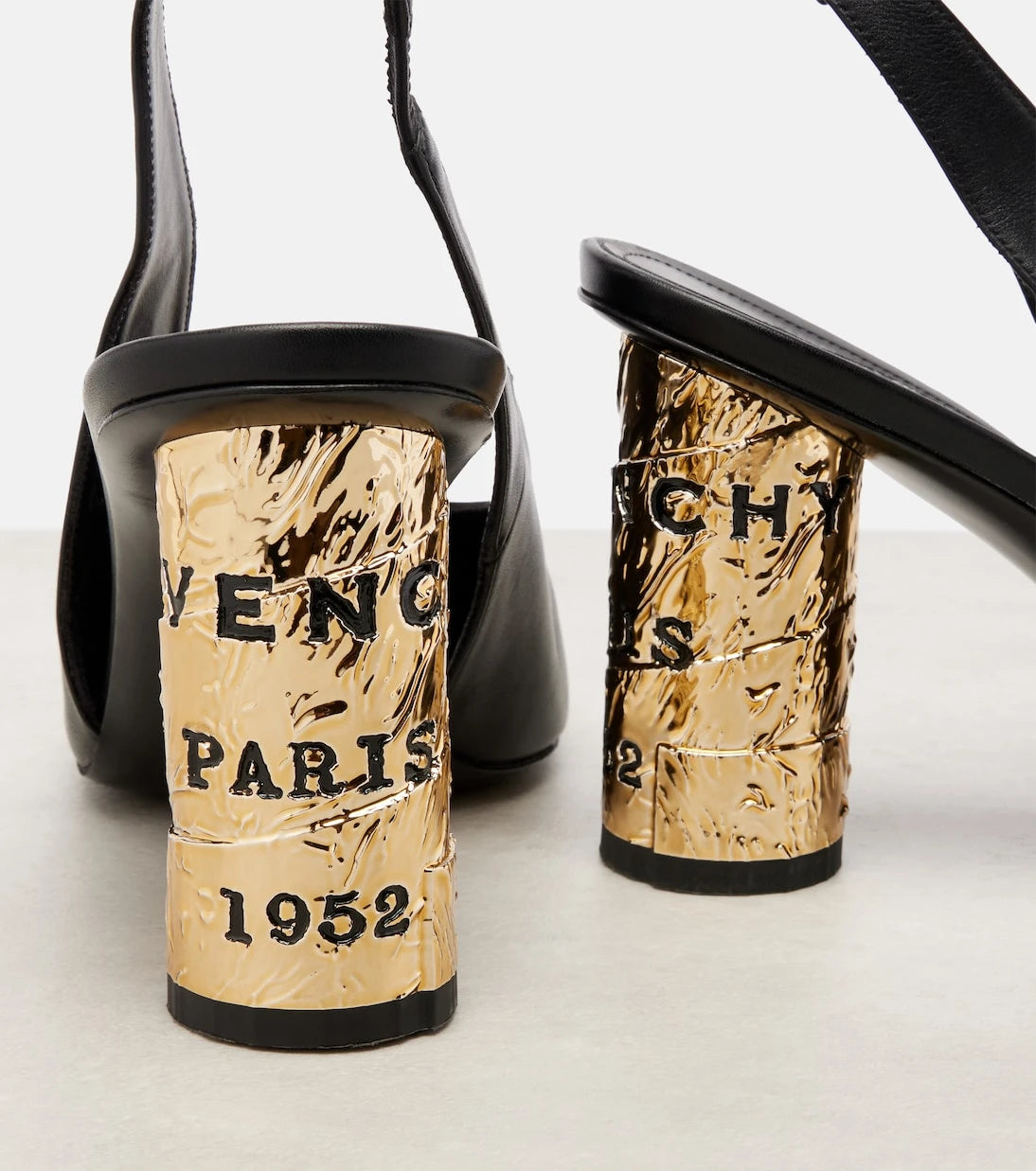 Givenchy - Tape 85 leather slingback pumps