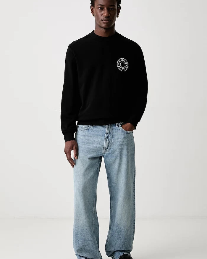 HUGO Blue erkek pamuklu sweatshirt Nedos