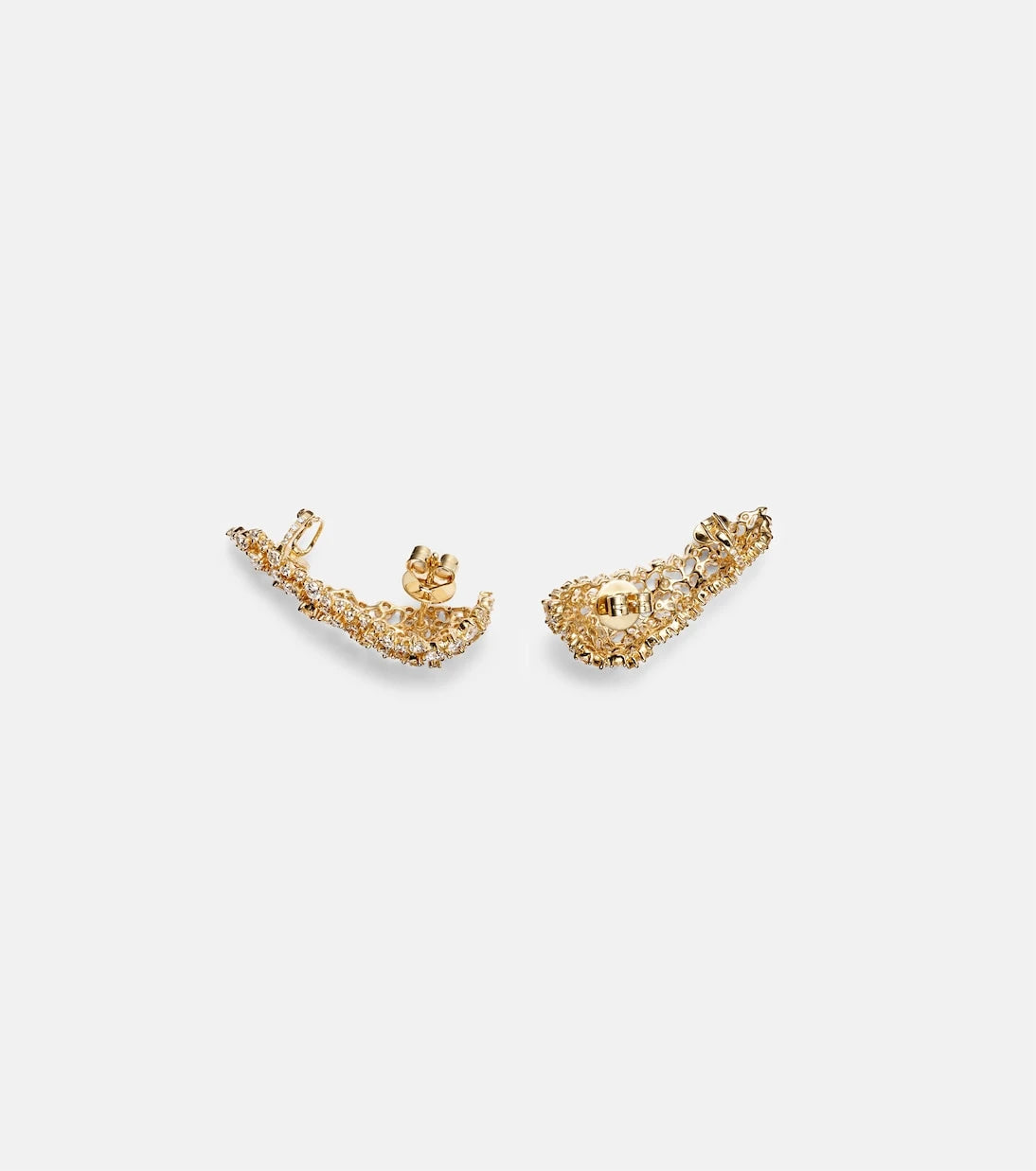 Ananya - Scatter 18kt gold earrings with diamonds