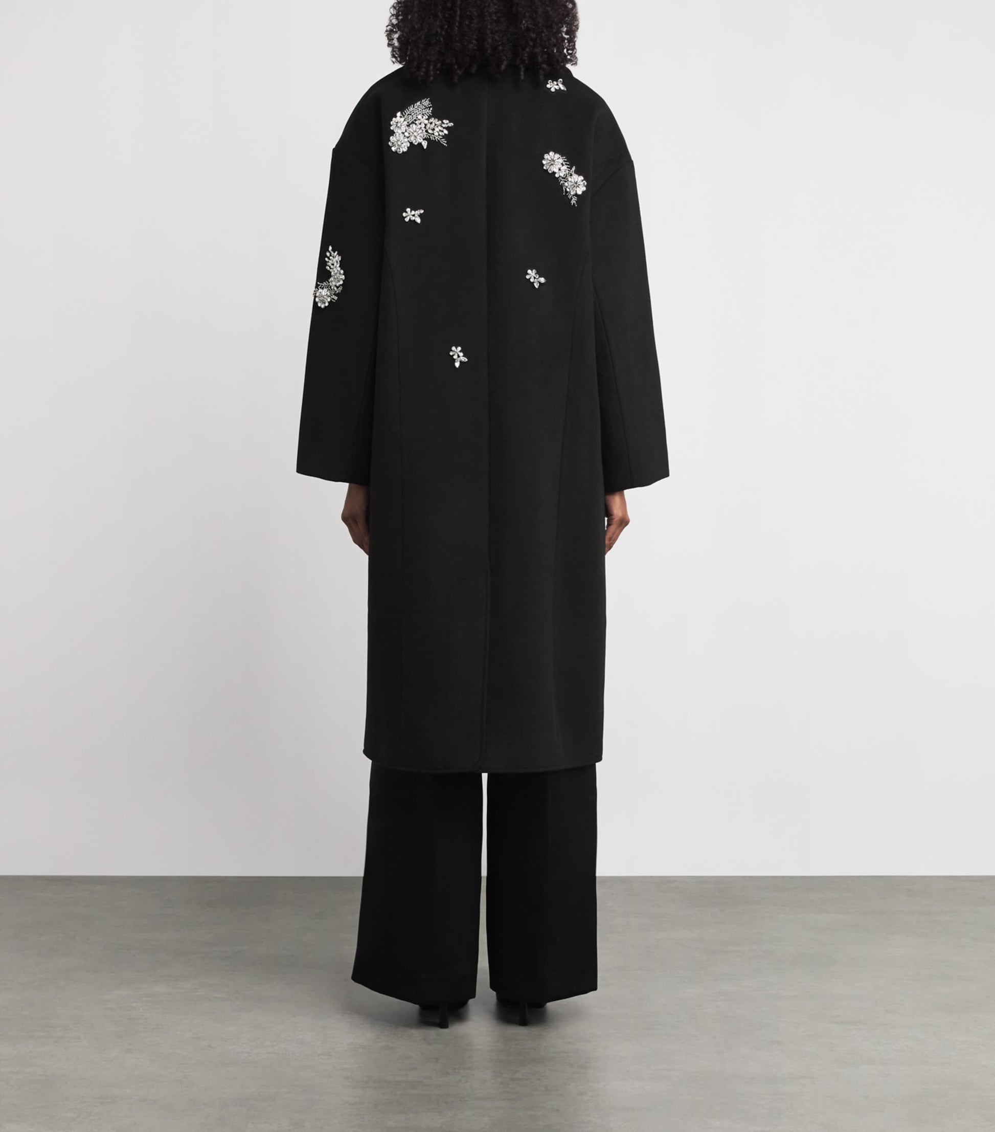 Crystal-Embellished Ivy Gravis Coat BLACK/CLEAR