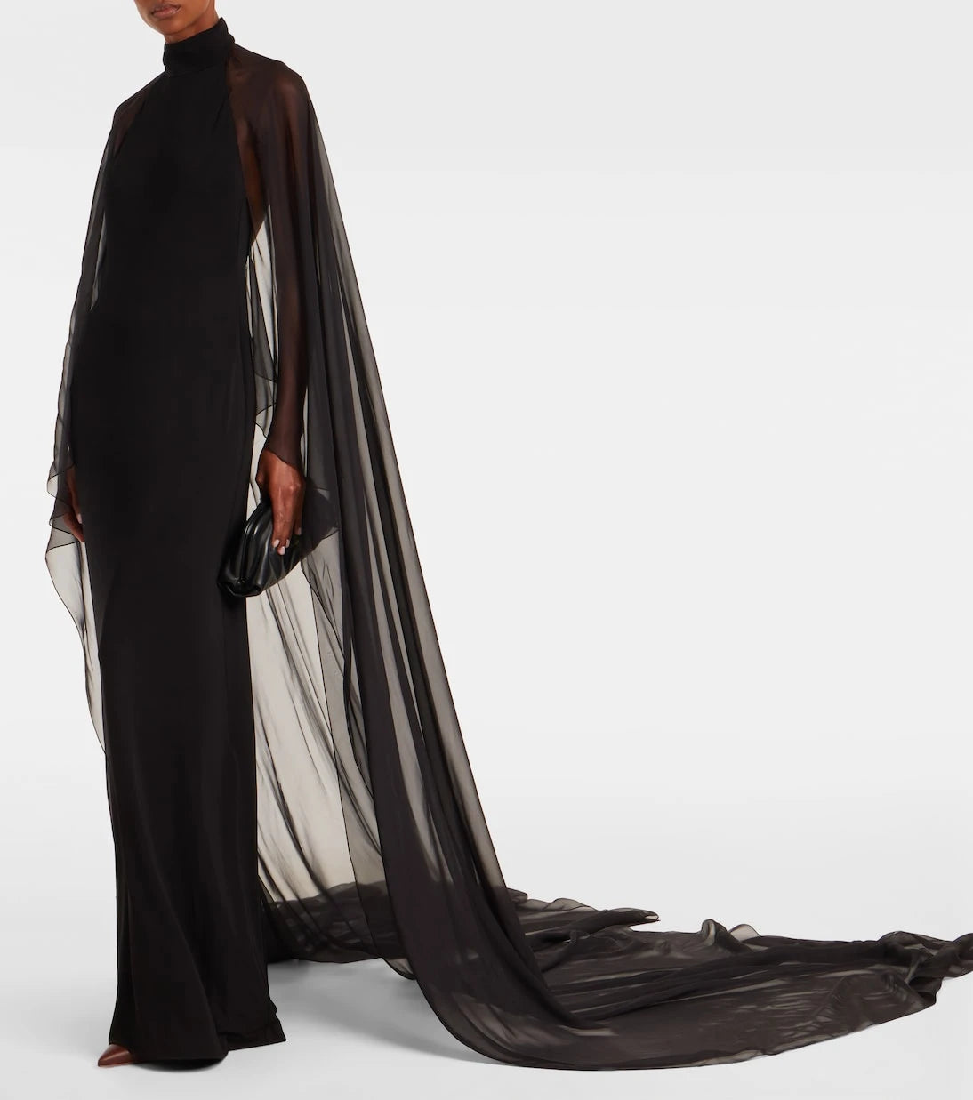 Ralph Lauren Collection - فستان تيلي جيرسيه بكاب