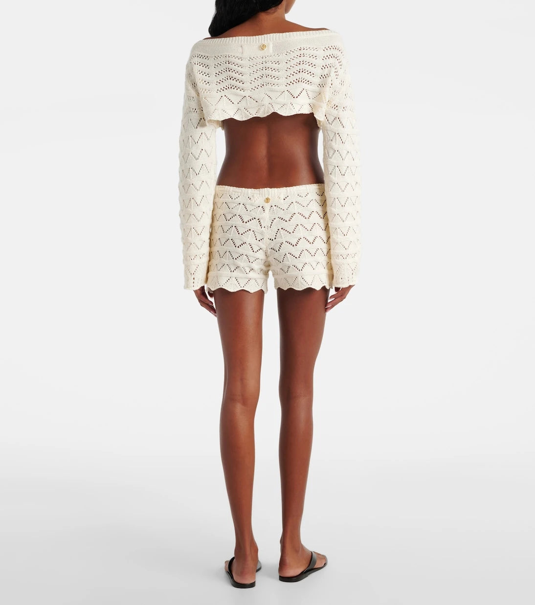 Bananhot - Helena striped crochet crop top