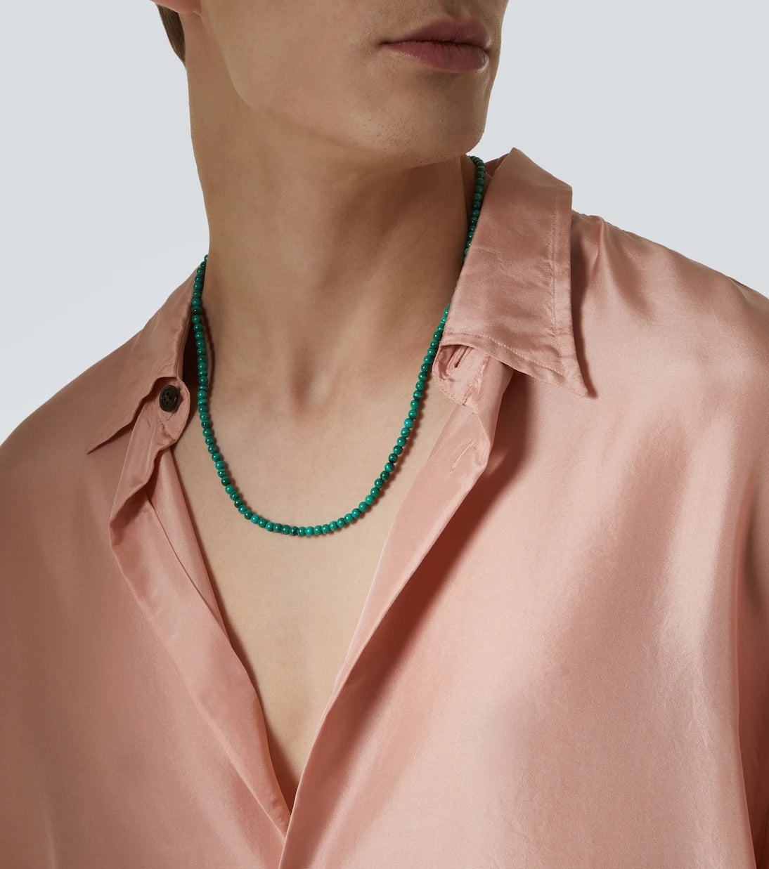 Mateo - 14kt gold beaded necklace with malachite