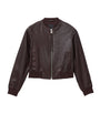 Leather Orten Bomber Jacket OXBLOOD RED