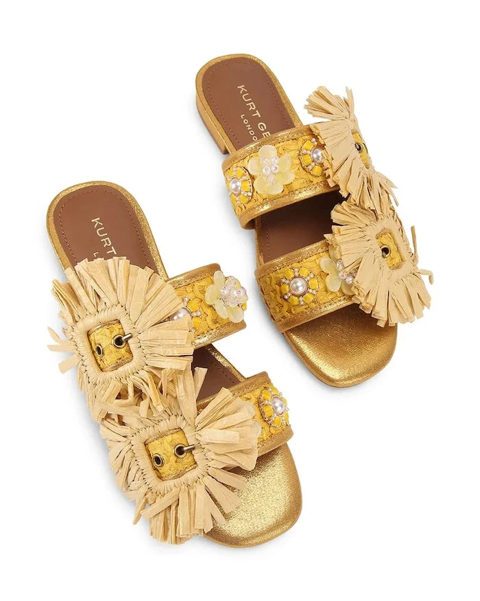 Kurt Geiger London Kadın Raffia Buckle Flat Sdl Terlik