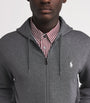 Polo Ralph Lauren Grey Cotton-Blend Zip-Up Hoodie