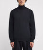 Navy Virgin Wool Rollneck Sweater