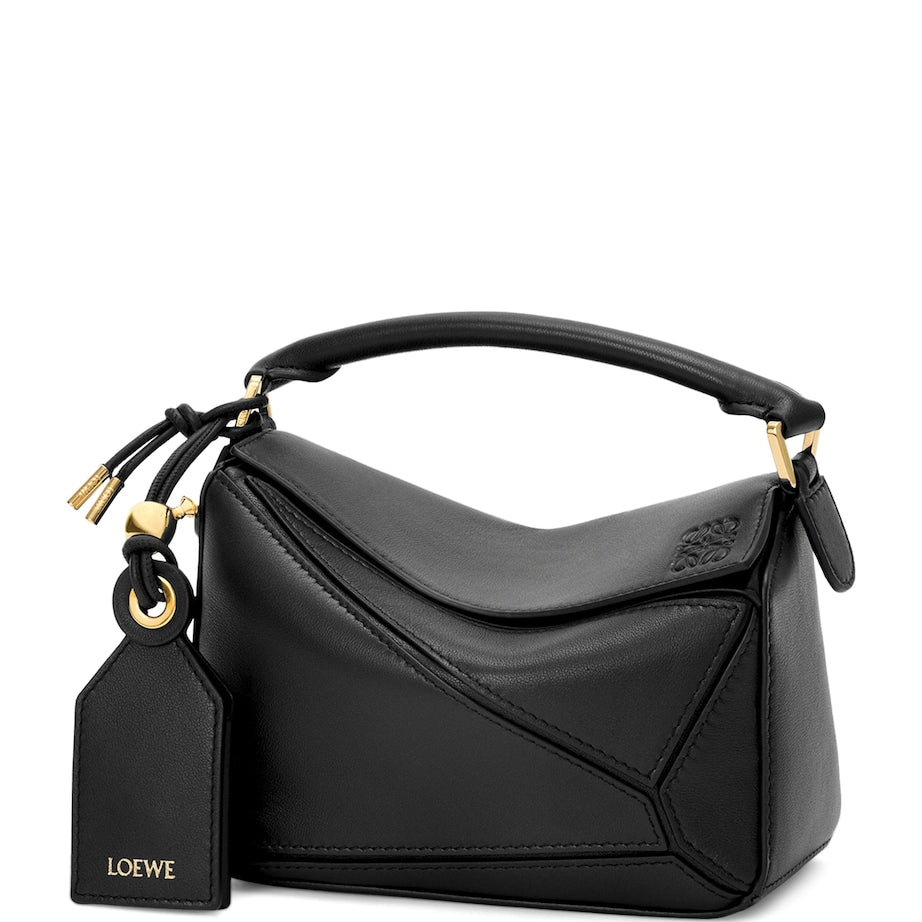LOEWE Black x Paula's Ibiza Mini Lambskin Puzzle Top-Handle Bag