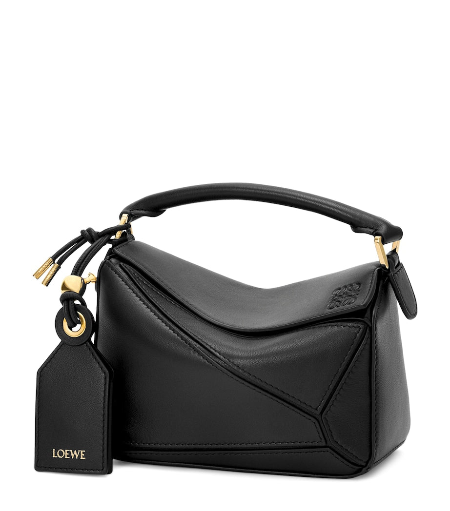 LOEWE Black x Paula's Ibiza Mini Lambskin Puzzle Top-Handle Bag