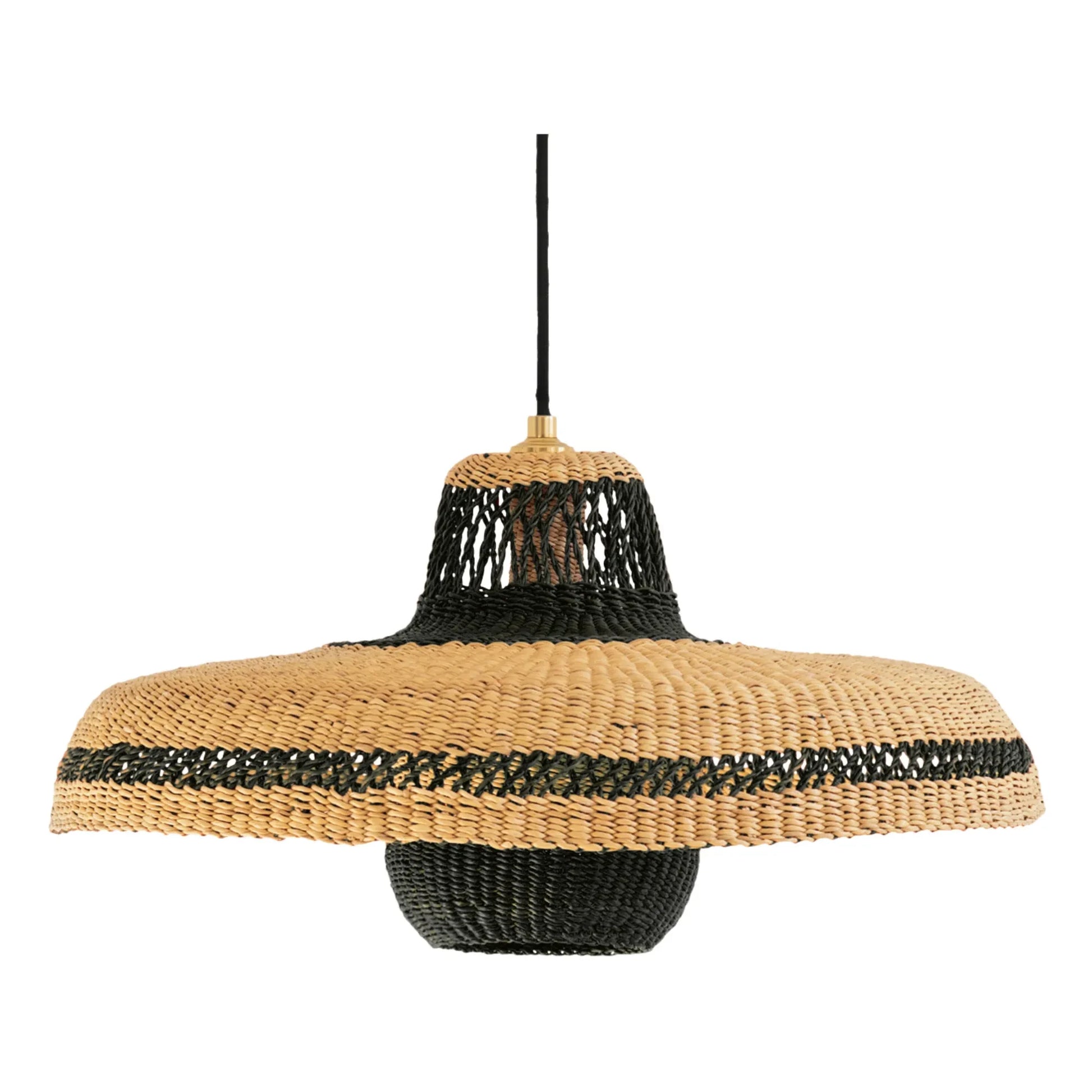 Golden Editions - Hatter Pendant Lamp + Handwoven Lantern | Navy blue