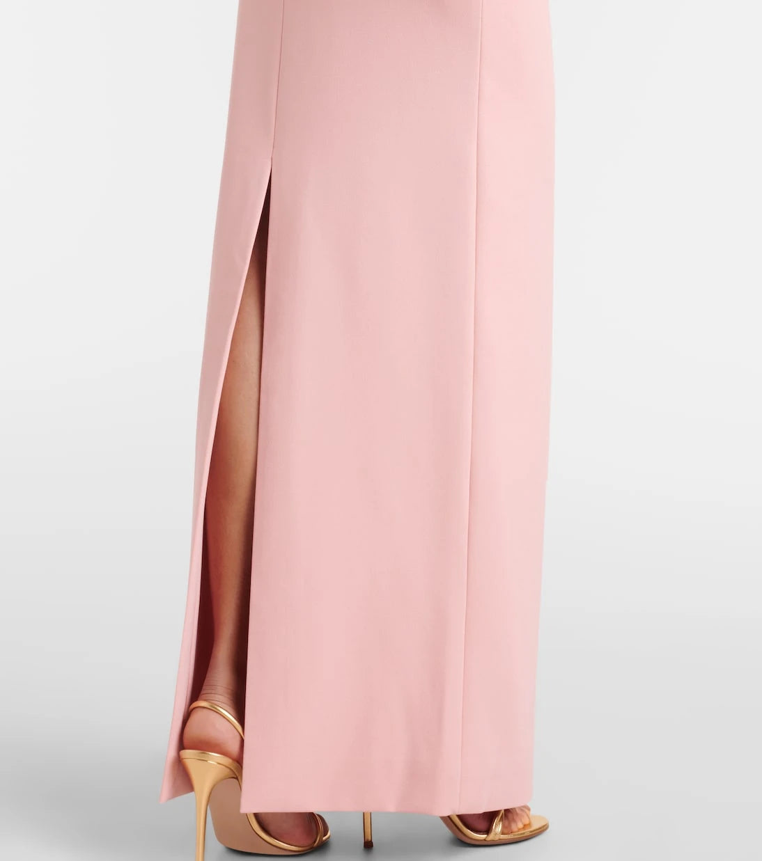 Solace London - Afra crêpe and satin bustier gown