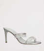 René Caovilla Grey Chandelier Heeled Mules 80