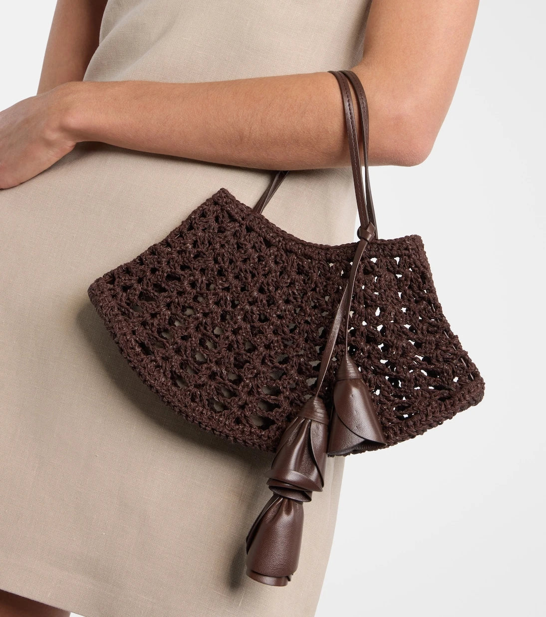 Magda Butrym - Maya Small crochet leather top-handle bag