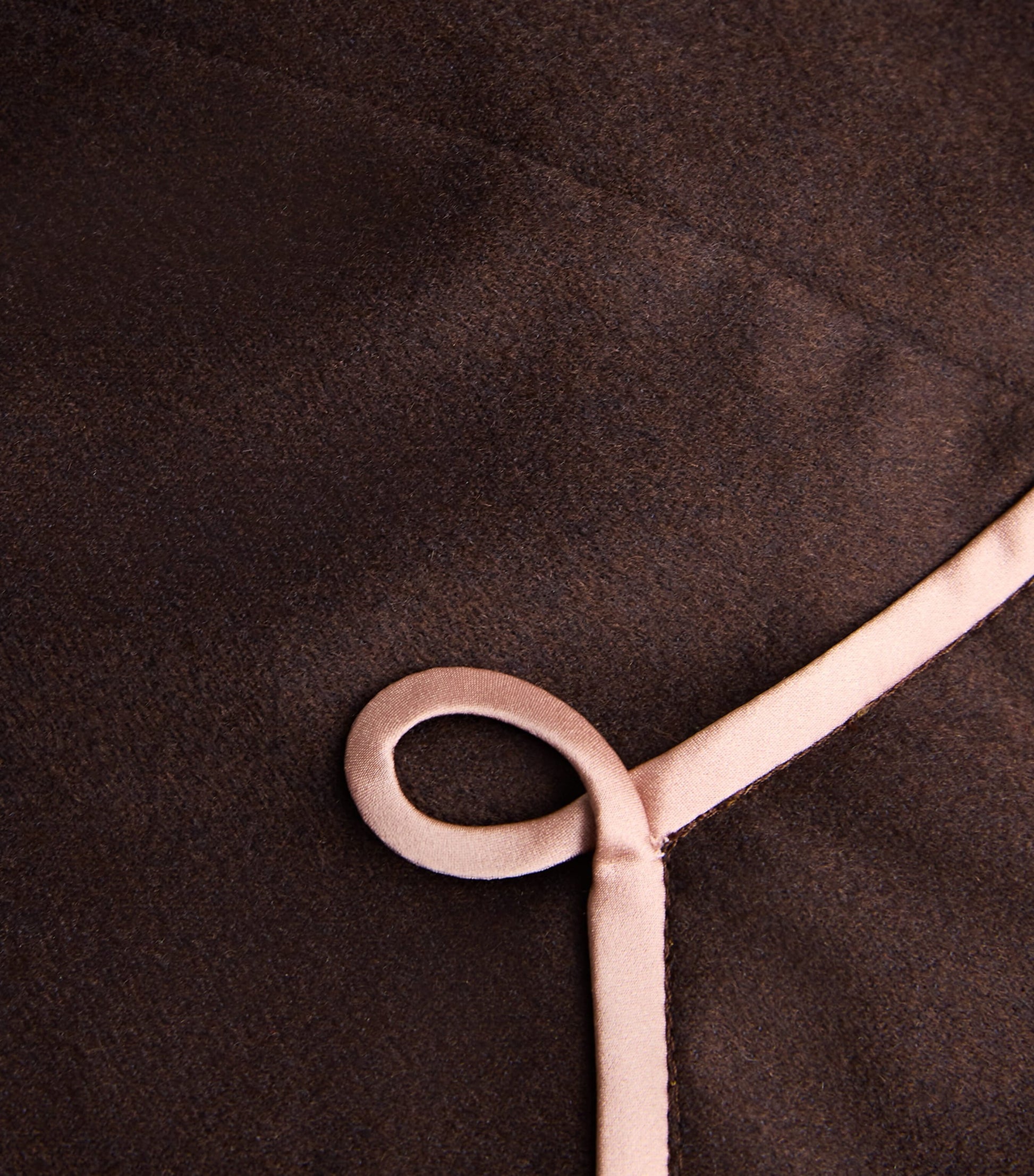 Daniel Hanson Brown Cashmere Silk-Lined Robe