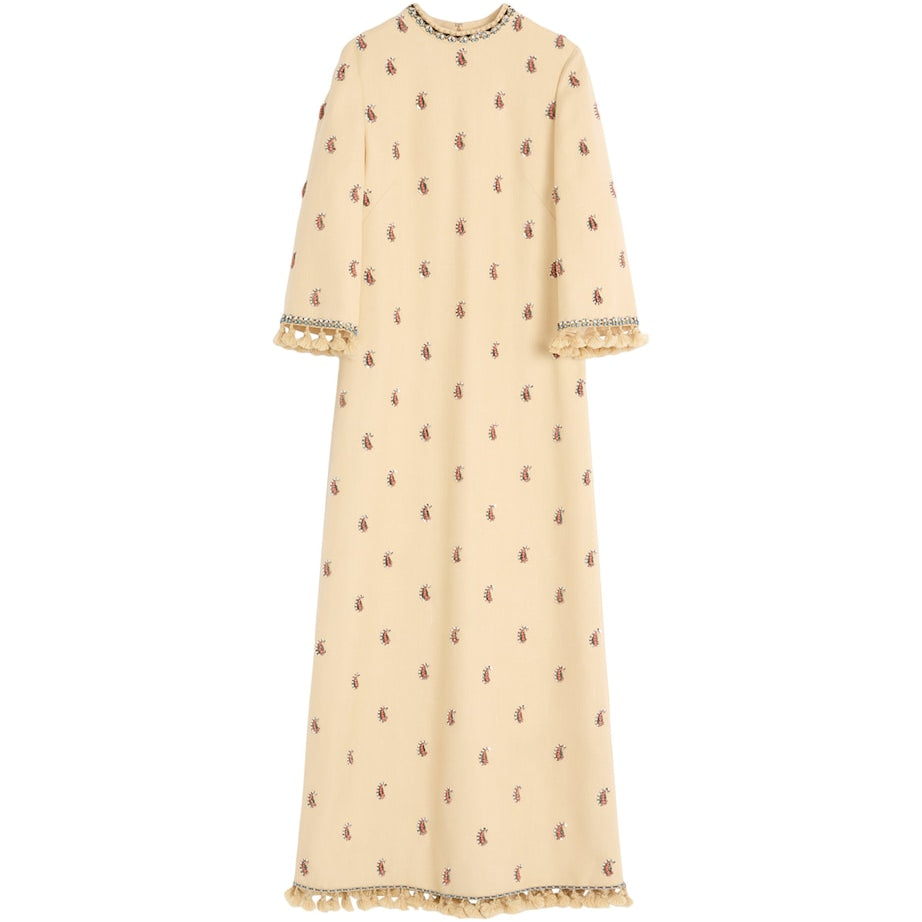 Valentino Nude Embellished Maxi Dress