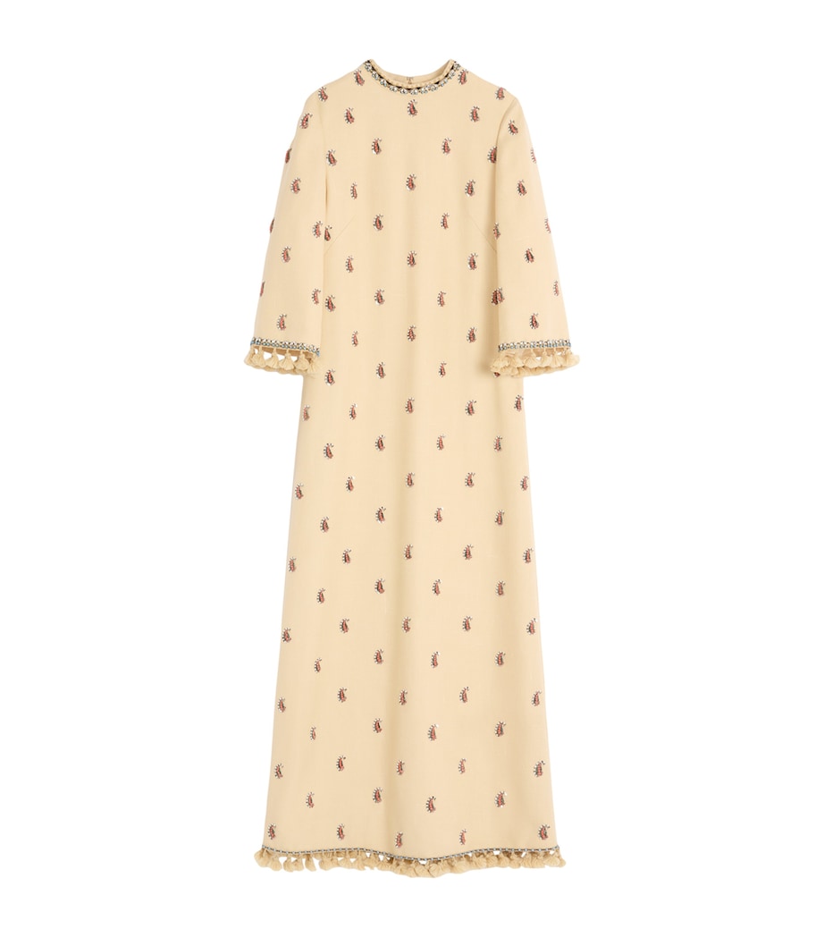 Valentino Nude Embellished Maxi Dress