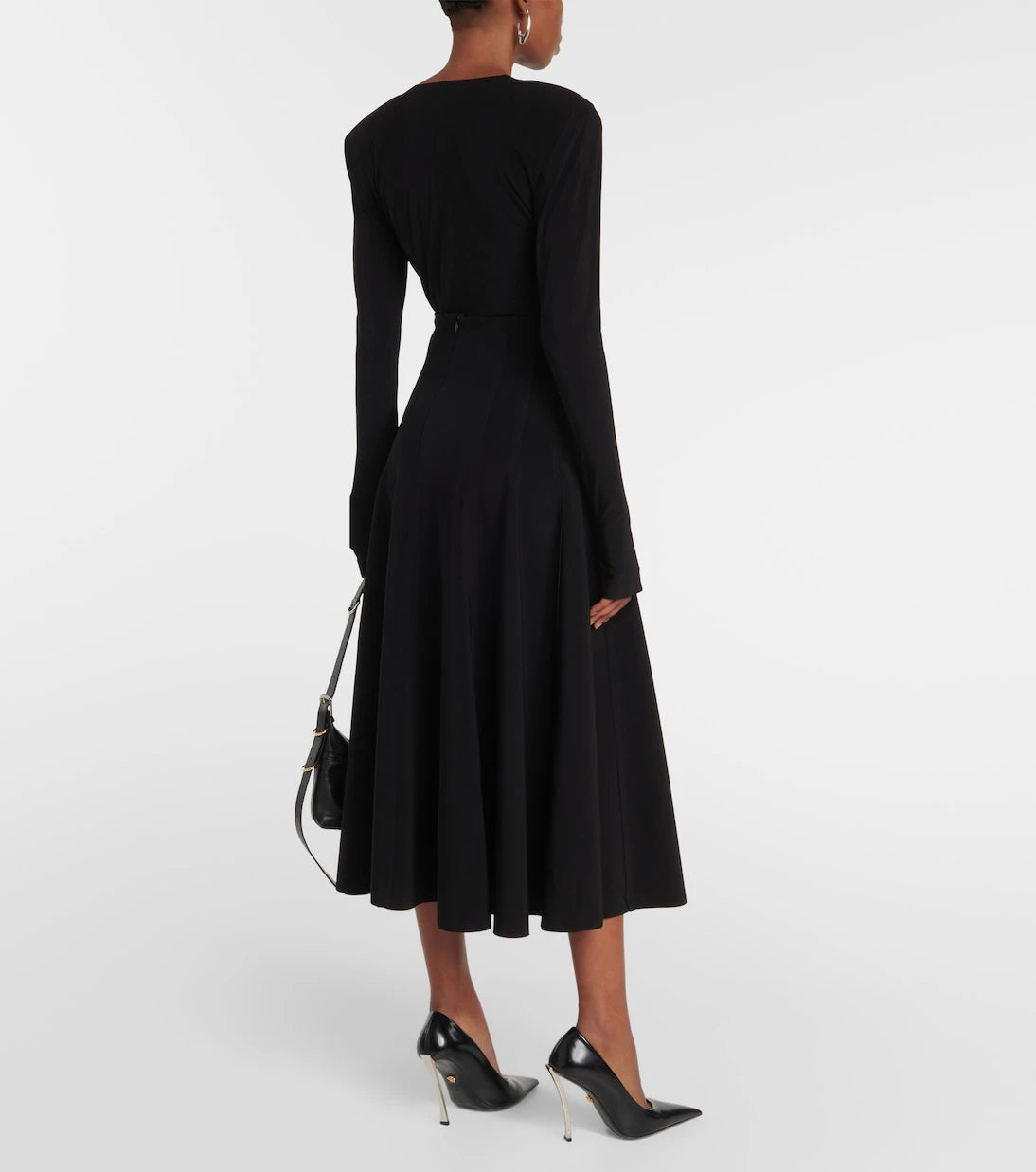 Norma Kamali - Grace high-rise jersey midi skirt