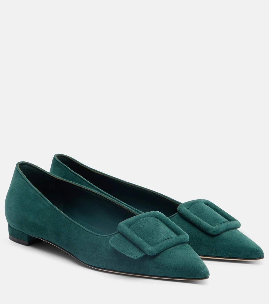 Manolo Blahnik - Maysale suede ballet flats