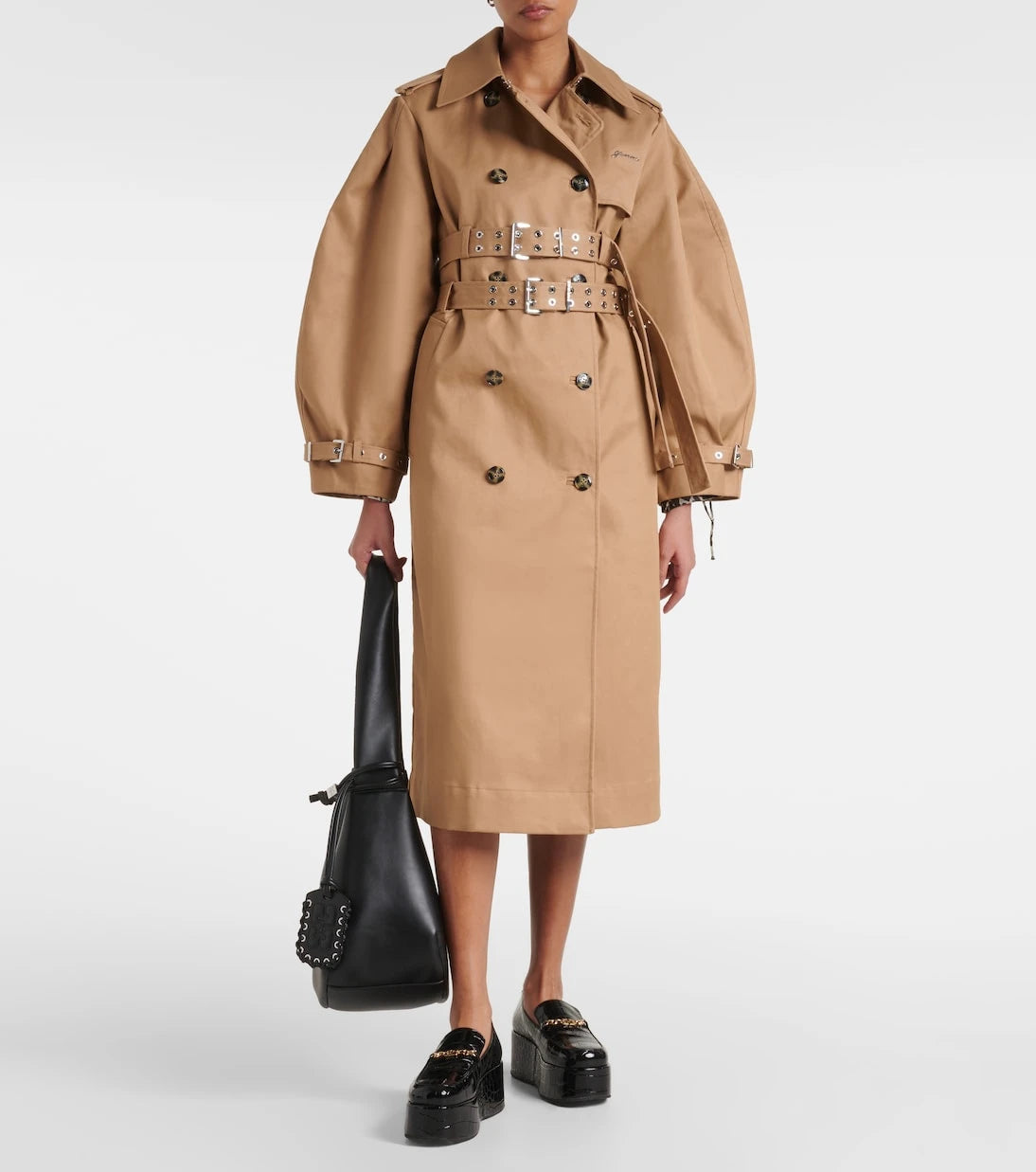 Ganni - Cotton trench coat