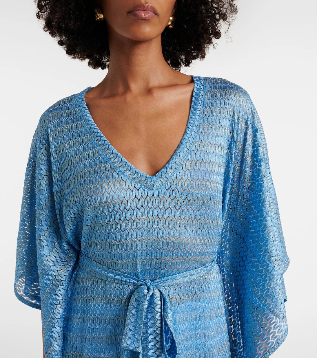 Melissa Odabash - June chevron lamé kaftan