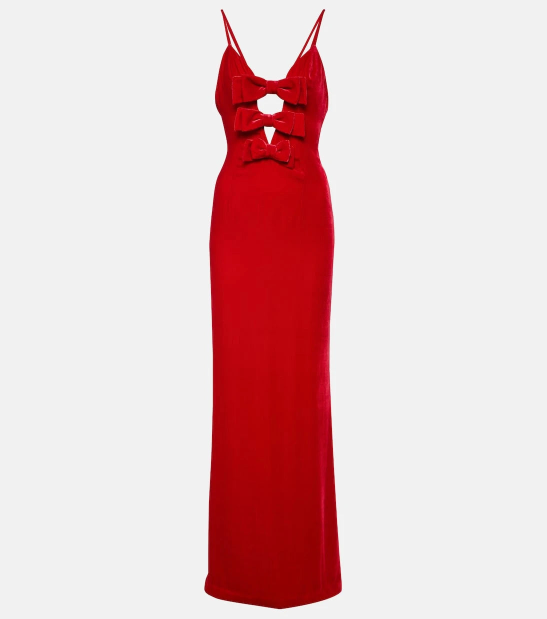 Alessandra Rich - Bow-detail velvet gown