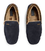 Suede Tartan-Trim Monty Slippers